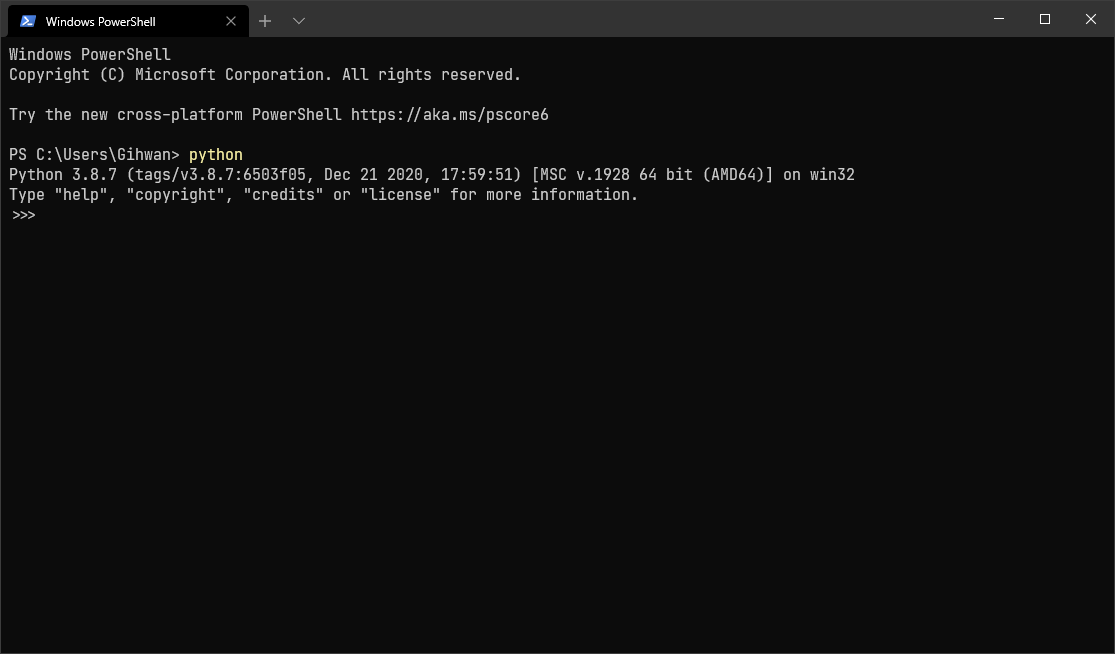 Python 3 execution on Windows command prompt